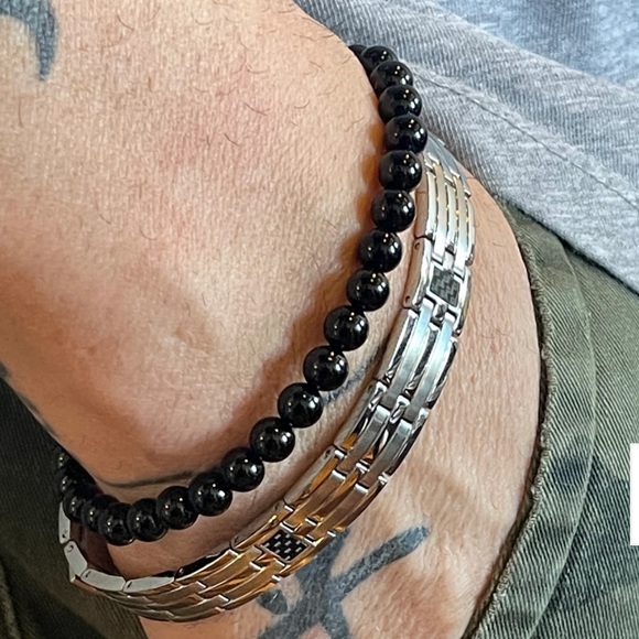 Neron Homme Black Love Pact Adjustable Bracelet - Picture 1 of 7